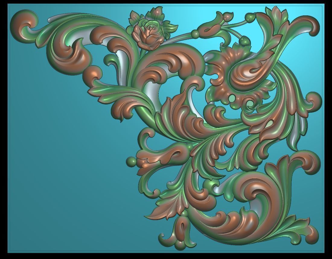 3D DOOR FLOWERS 3D print model_2