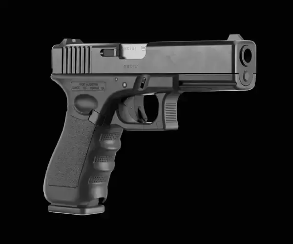 Glock 17 Pistol Low-poly 3D model