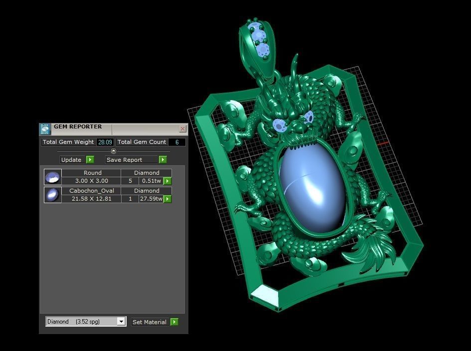 PENDANTS DRAGON 3D print model_3