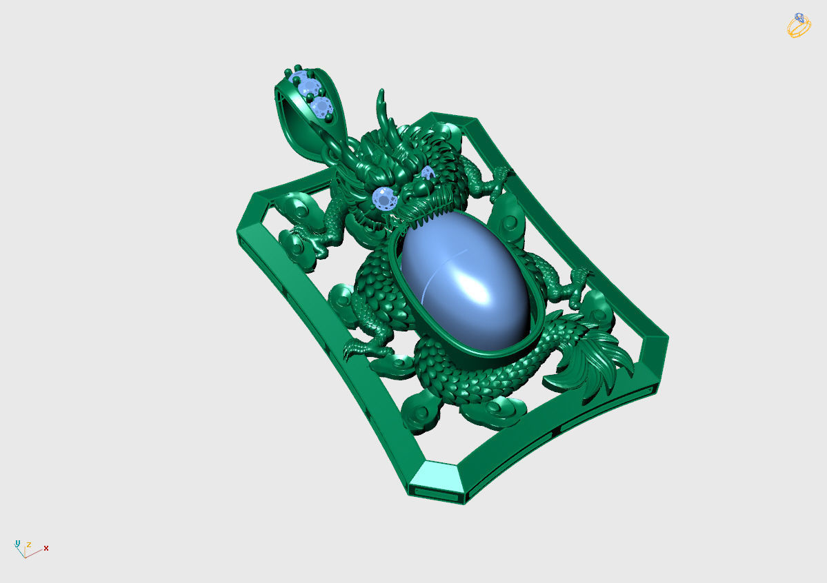 PENDANTS DRAGON 3D print model_1