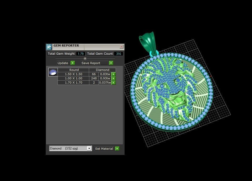 PENDANTS LION 3D print model_3