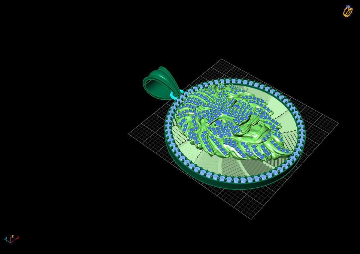 PENDANTS LION 3D print model_2