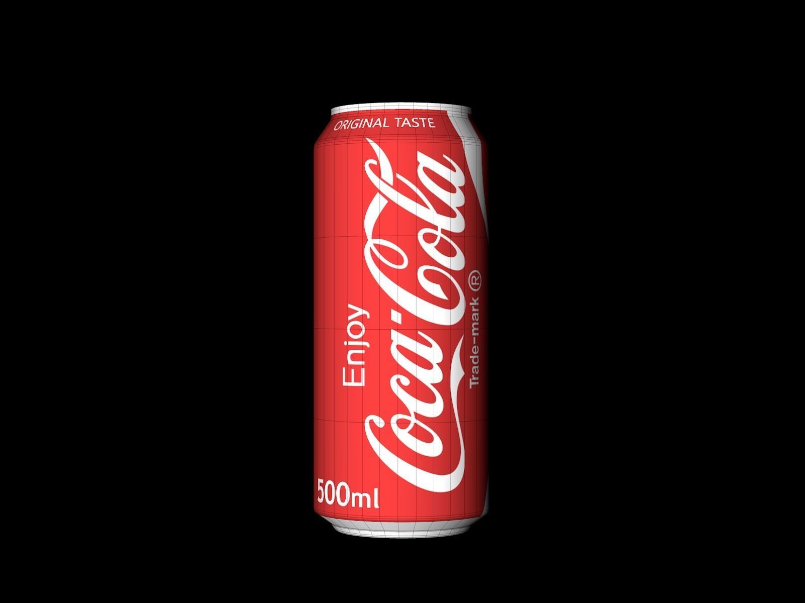  Coca Cola Can 500ml  Low-poly 3D model_4