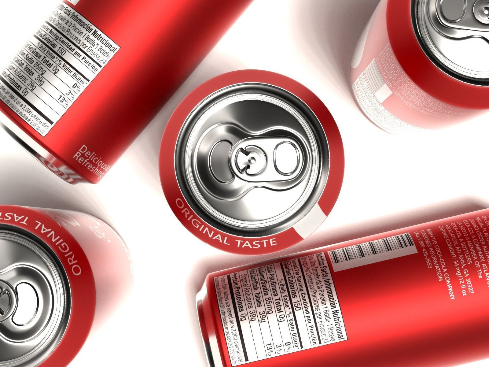  Coca Cola Can 500ml  Low-poly 3D model_1