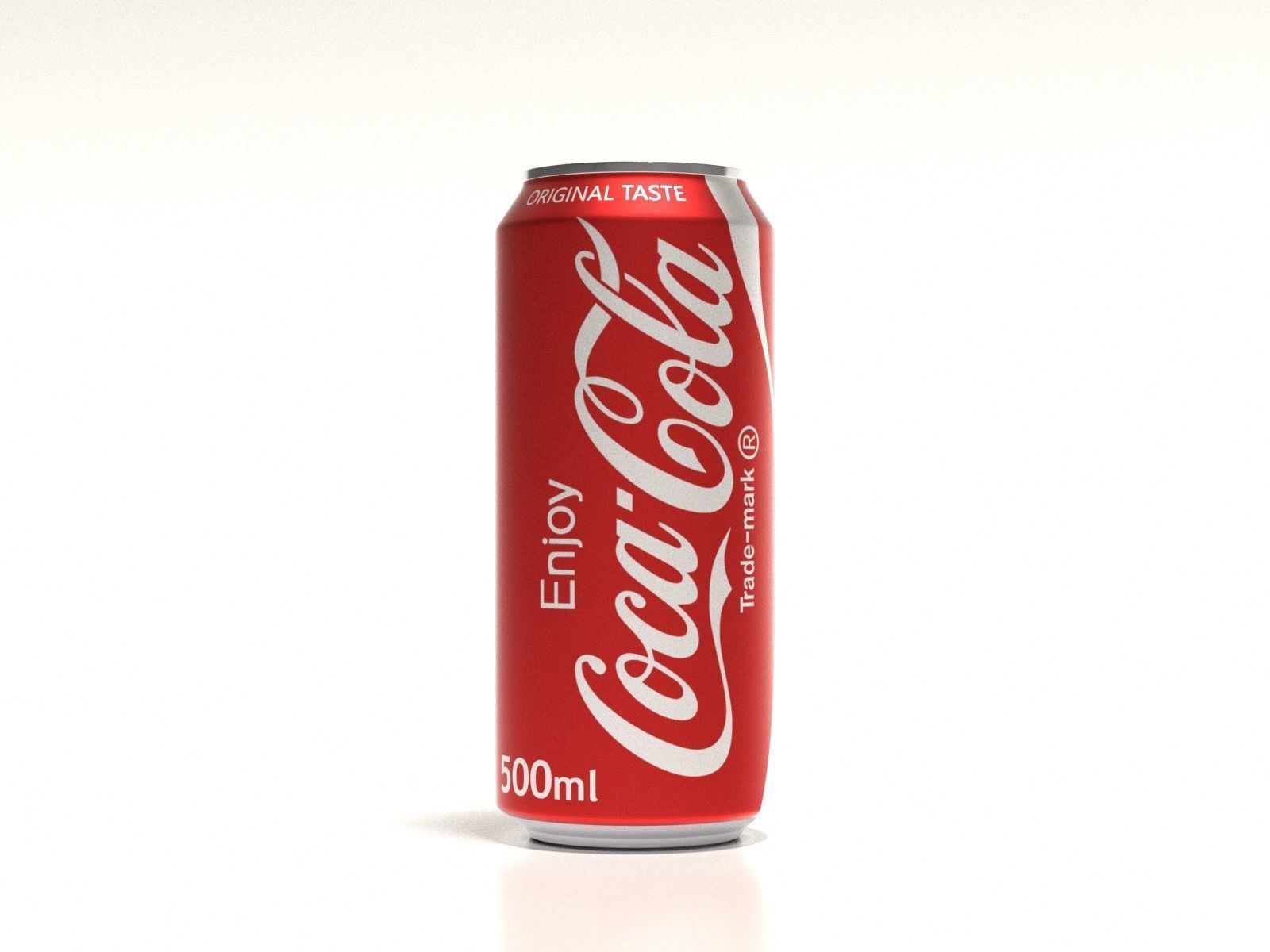  Coca Cola Can 500ml  Low-poly 3D model_2