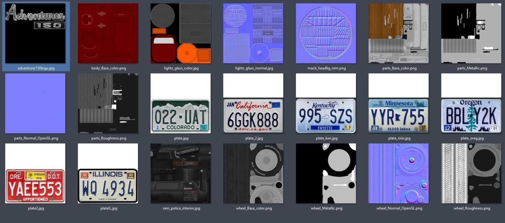 1976 Dodge Lil Red Express truck Low-poly 3D model_47