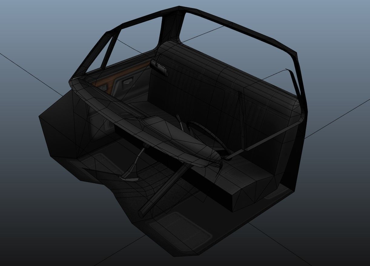 1976 Dodge Lil Red Express truck Low-poly 3D model_42