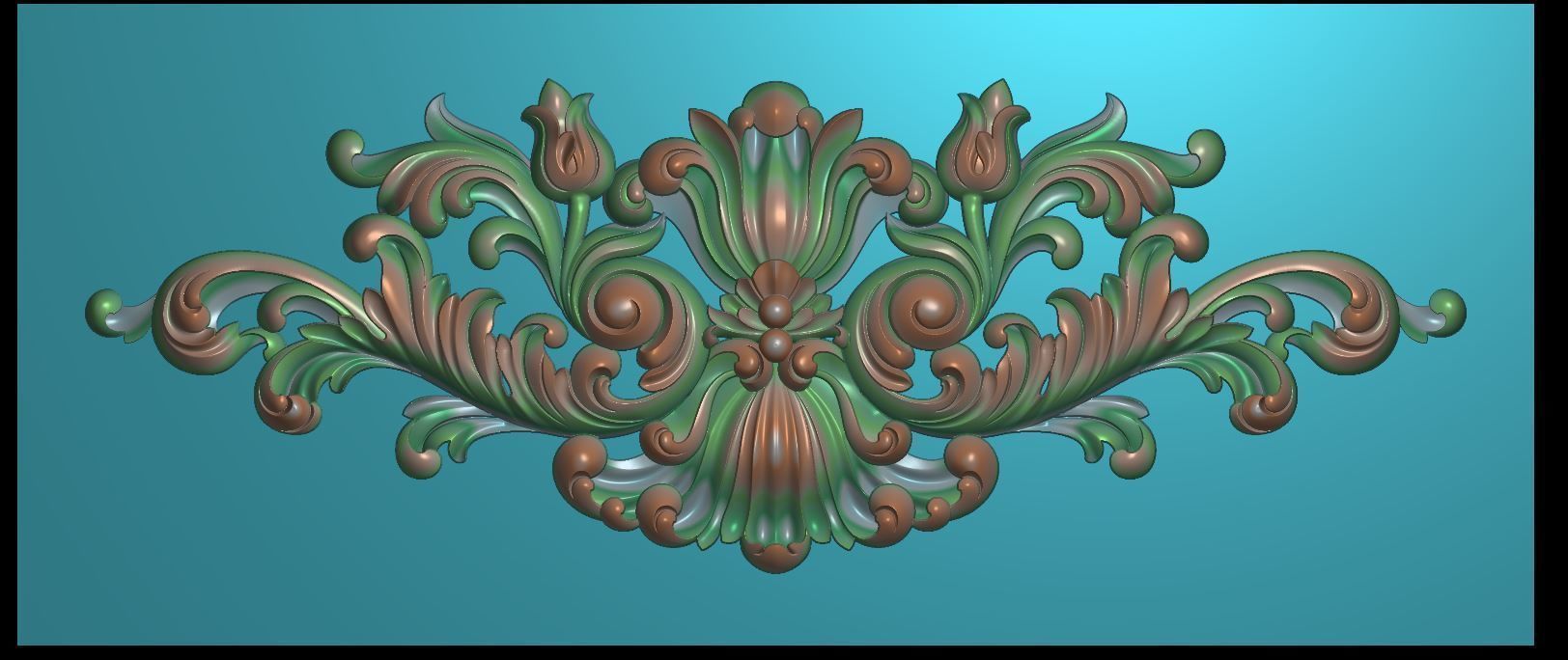 classic leaves 3D print model_1