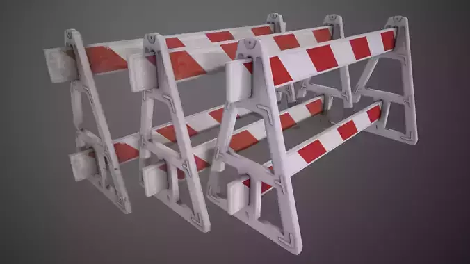 A-frame plastic construction barrier
