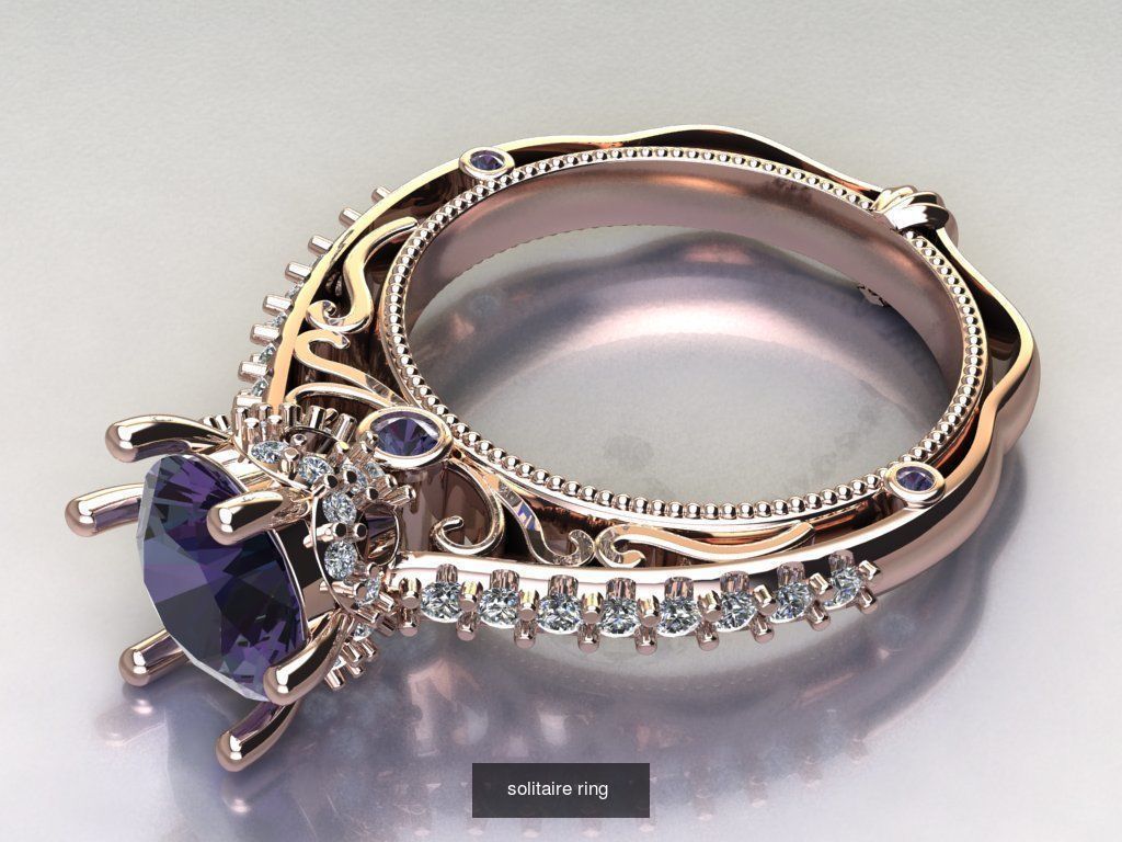 Solitaire ring  3D Model Collection_13