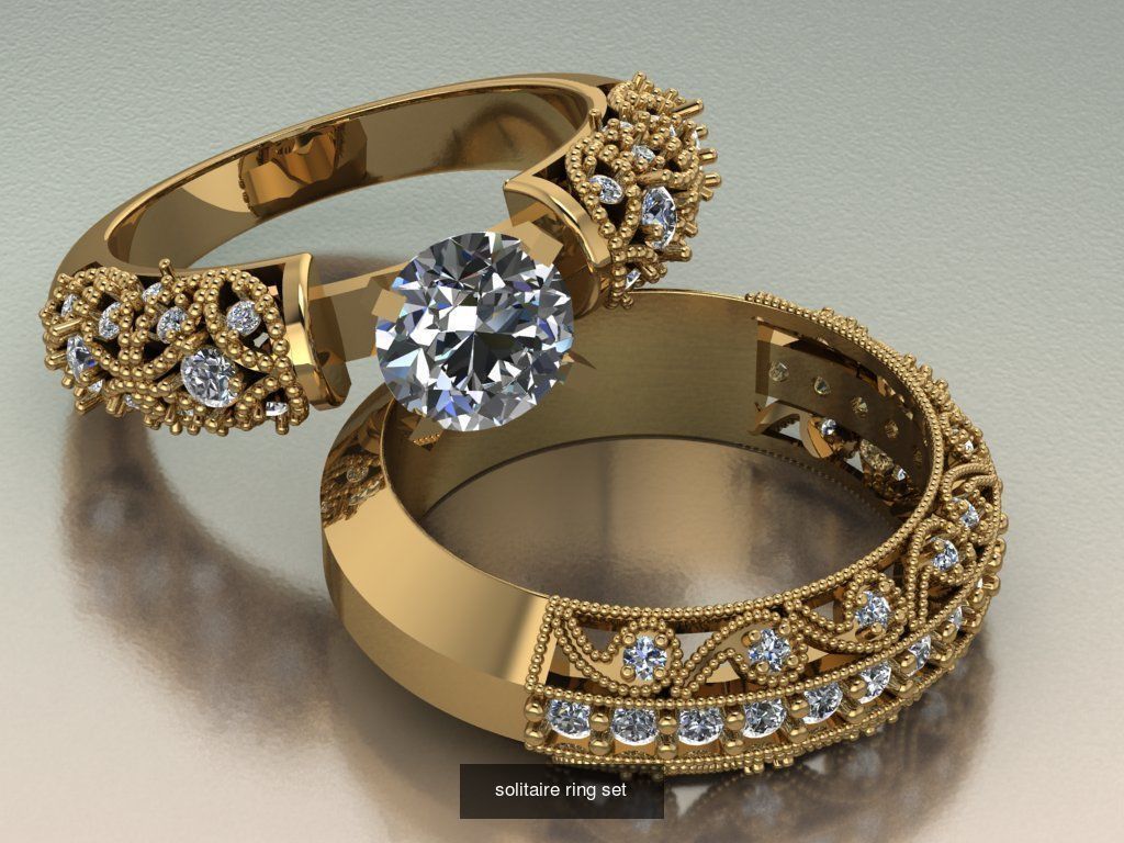 Solitaire ring  3D Model Collection_14