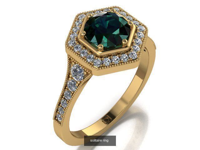 Solitaire ring  3D Model Collection_18