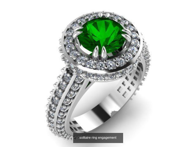 Solitaire ring  3D Model Collection_20
