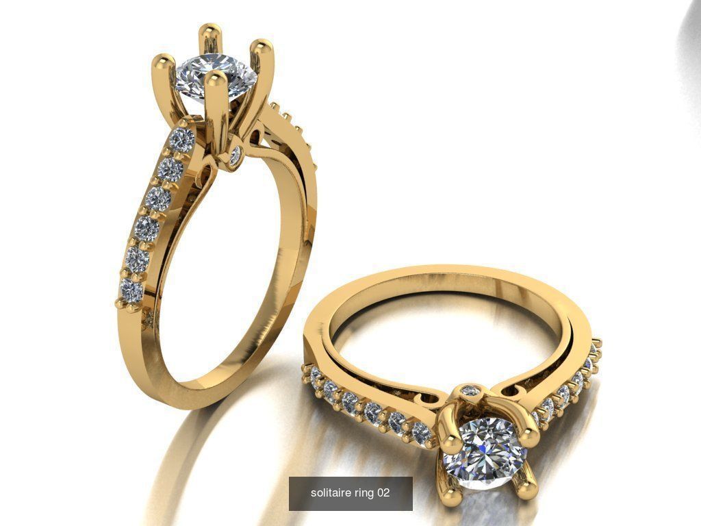 Solitaire ring  3D Model Collection_12