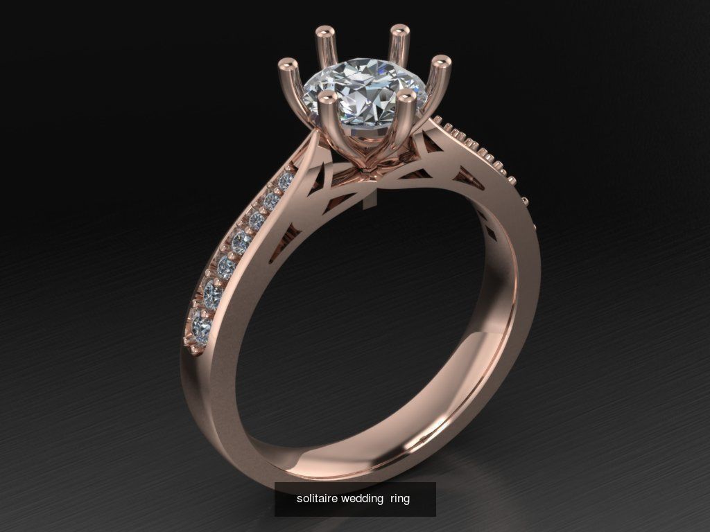 Solitaire ring  3D Model Collection_21