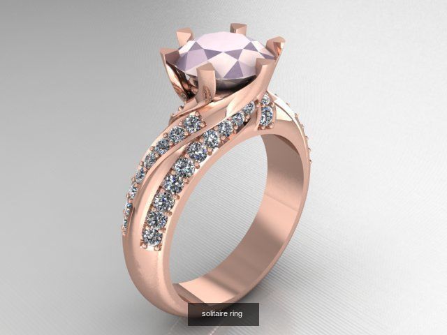 Solitaire ring  3D Model Collection_19