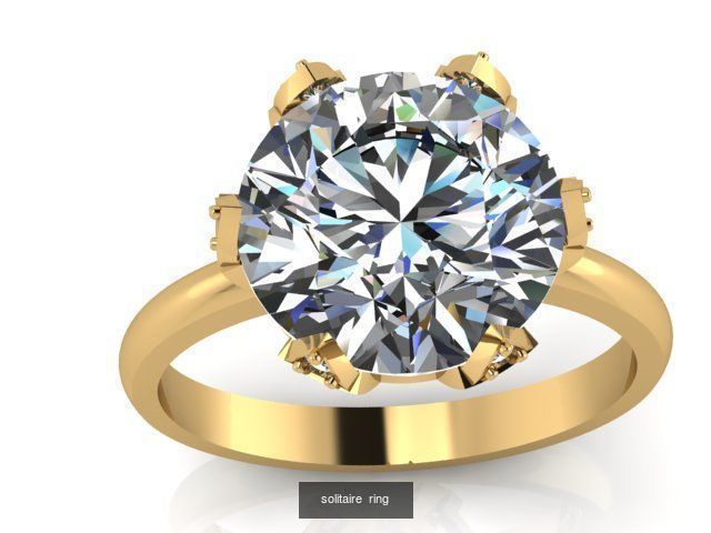 Solitaire ring  3D Model Collection_22