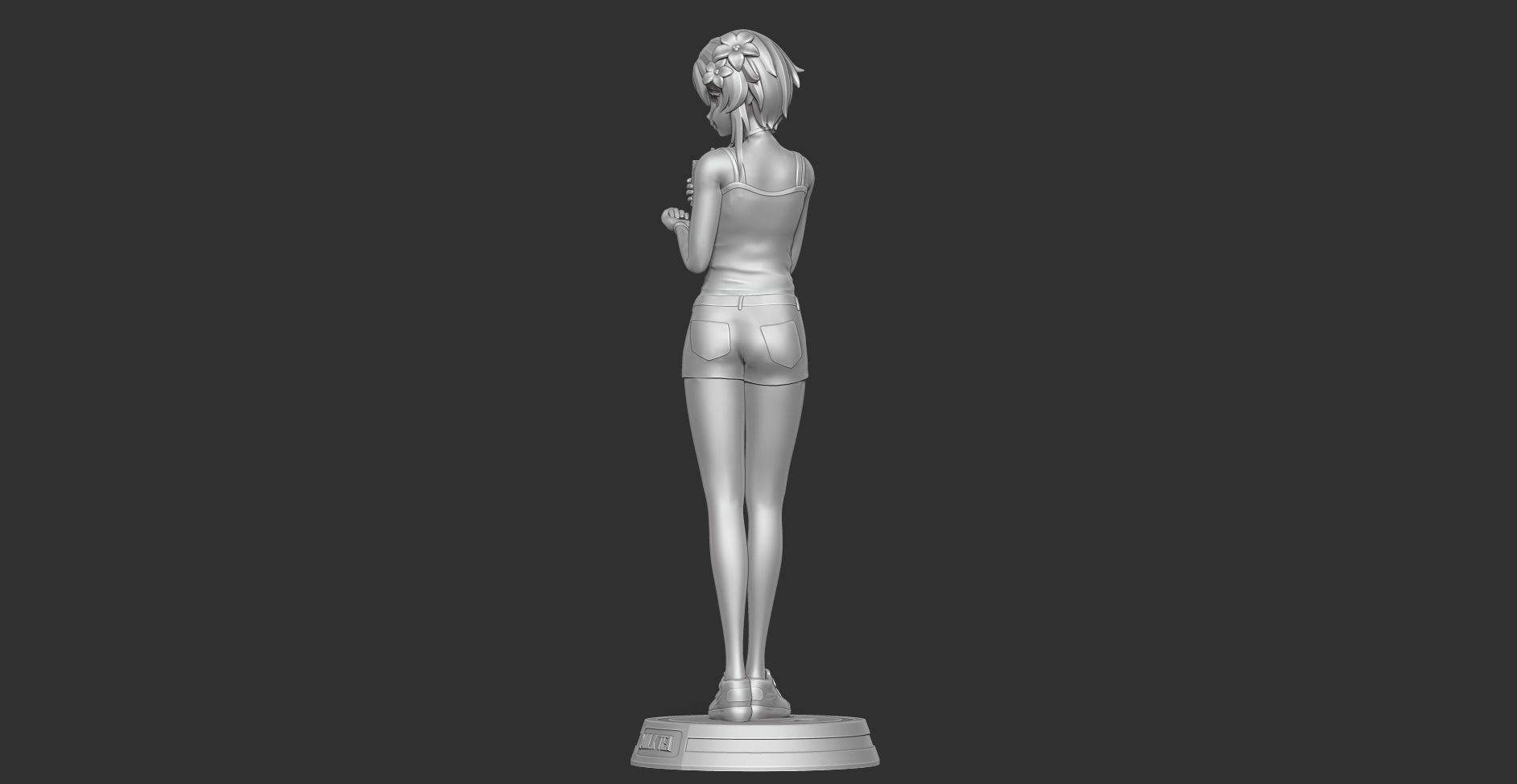 Milk tea girl 3D print model_9