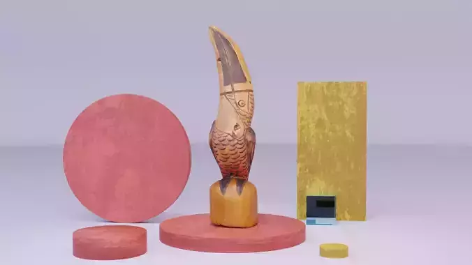 Parrot Toucan statuette