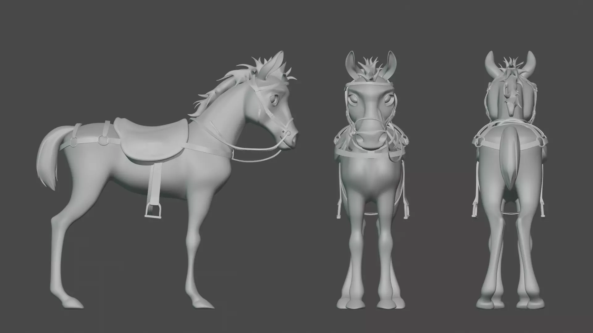 CARTOON HORSE 3D MODEL Free low-poly 3D model