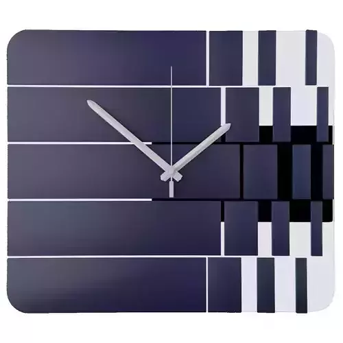 Modern realistic 3D wall clock Low-poly 3D model
