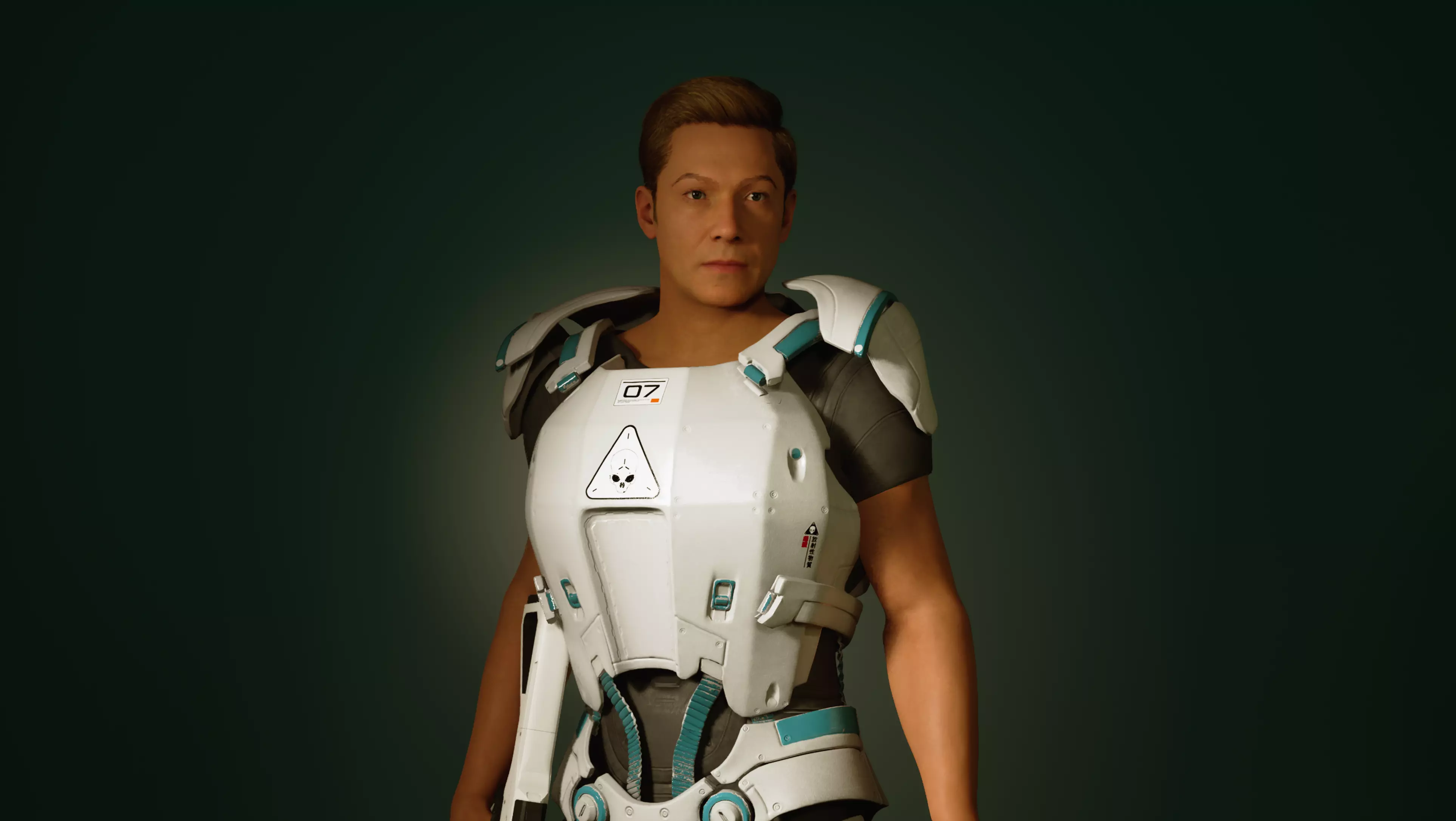 Heavy armor outfit for Metahuman TallMed Male Body Low-poly 3D model