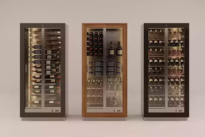 Expo Wine Cellar - Wine Cooler - Wine Fridge - Teca System 3D model