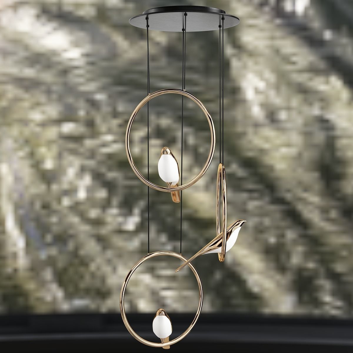 Scandinavian style pendant lamp 3D model_5