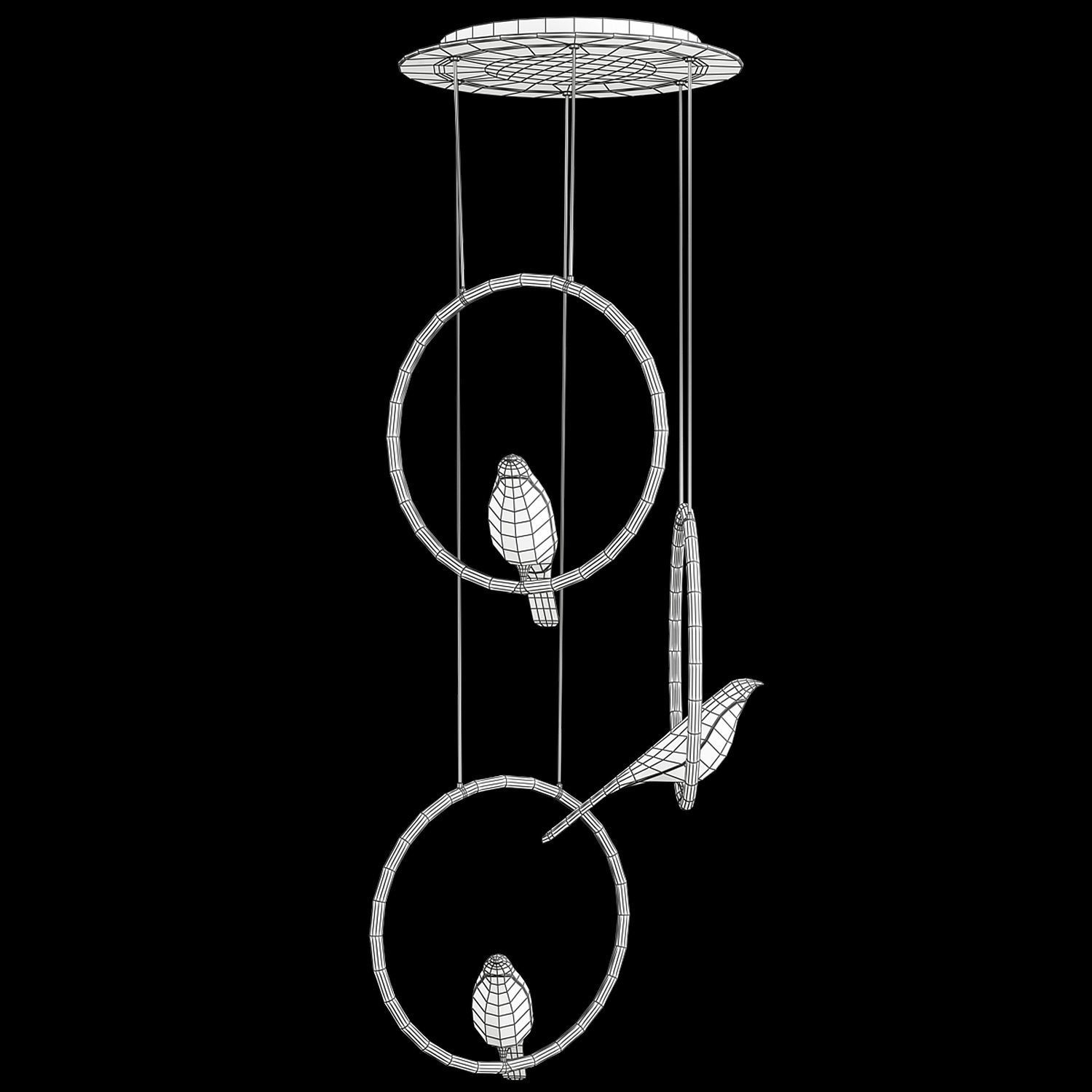 Scandinavian style pendant lamp 3D model_4