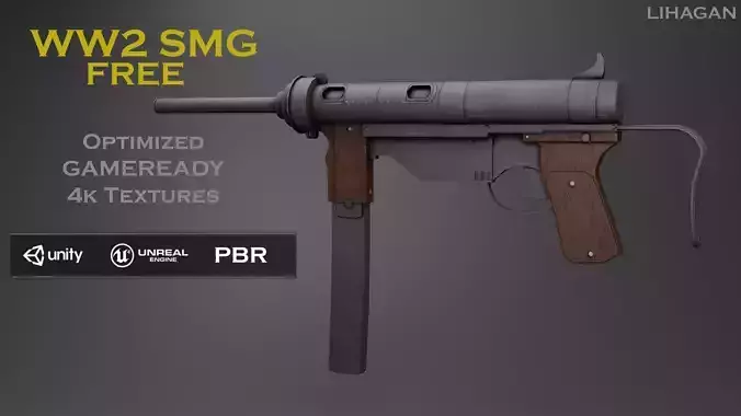 WW2 SMG Gamready Model