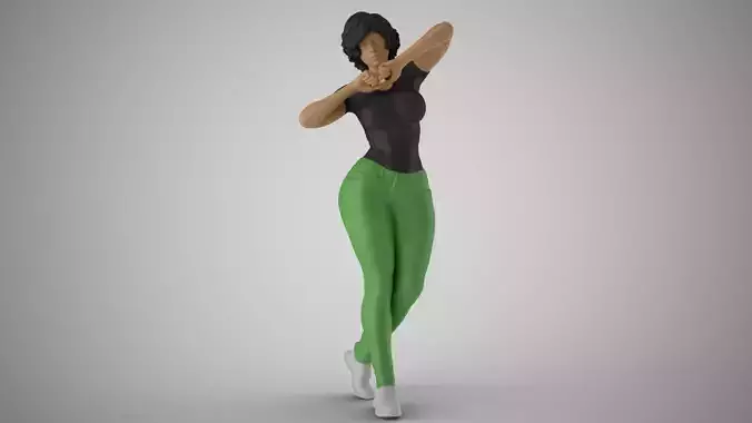 Girl Clenching her Fists