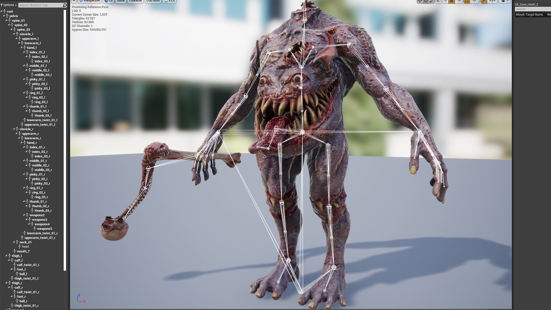 Mutant monster 3 Low-poly 3D model_13