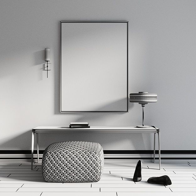 Interior scene Console Table For Entryway 3D model_3