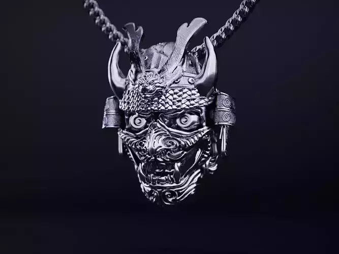 Oni Samurai Pendant Hannya Japanese
