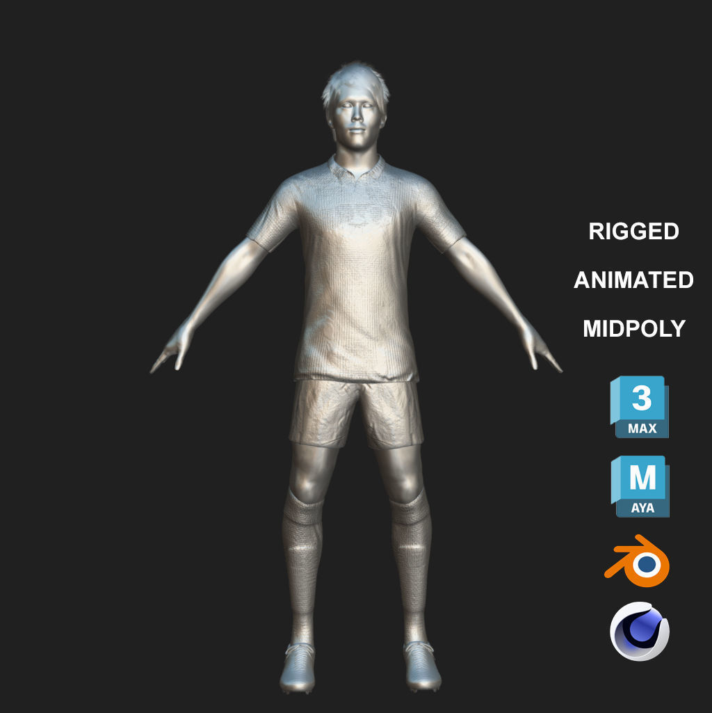 3D Rigged Takehiro Tomiyasu EPL 2023 3D model_11