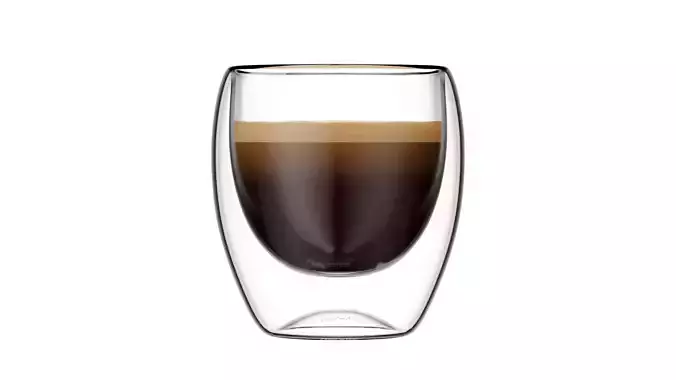 Dark Cafe Coffee Glass Cup Mug