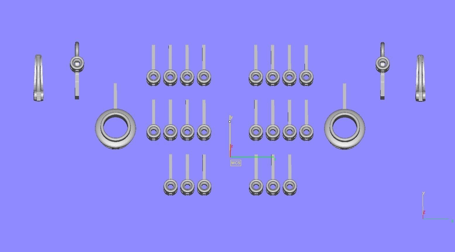 Diamond Bezel Drop Earring 3D print model_13