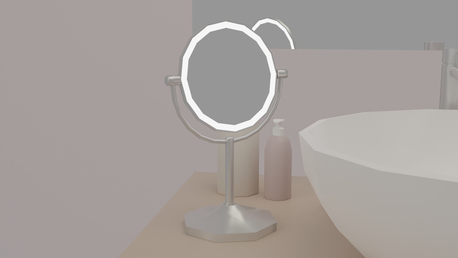 Bathroom Low-poly 3D model_21