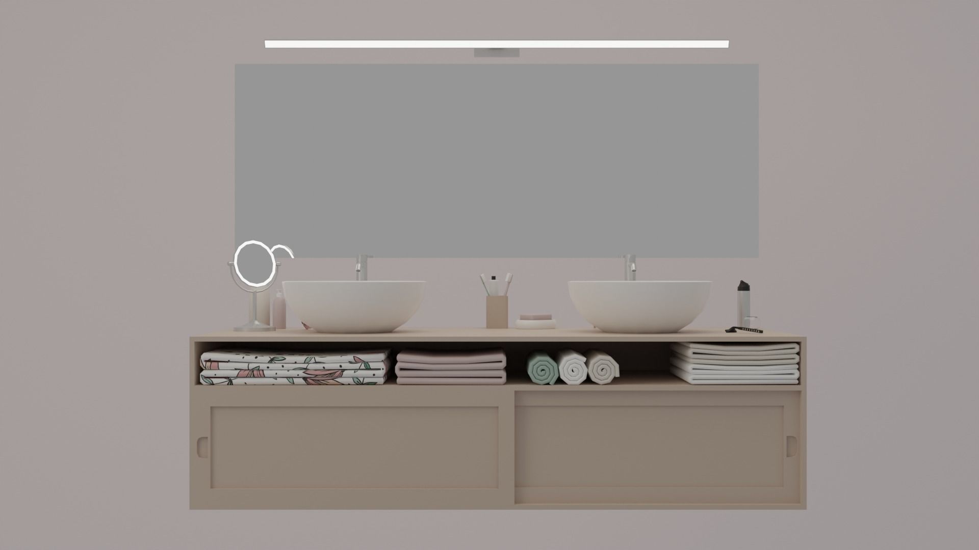 Bathroom Low-poly 3D model_13