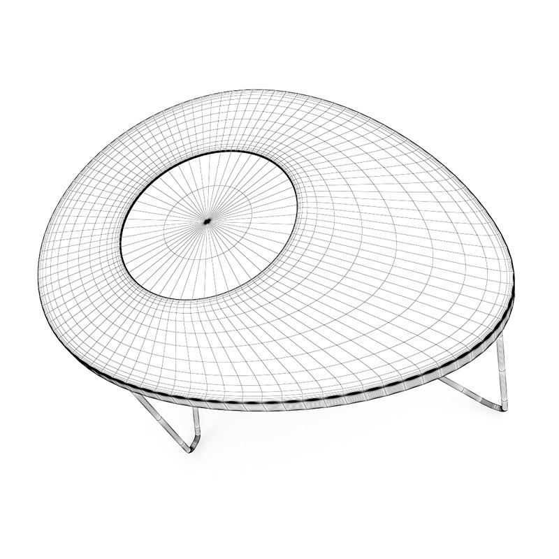 Modern Round Coffee Table 3D model_3