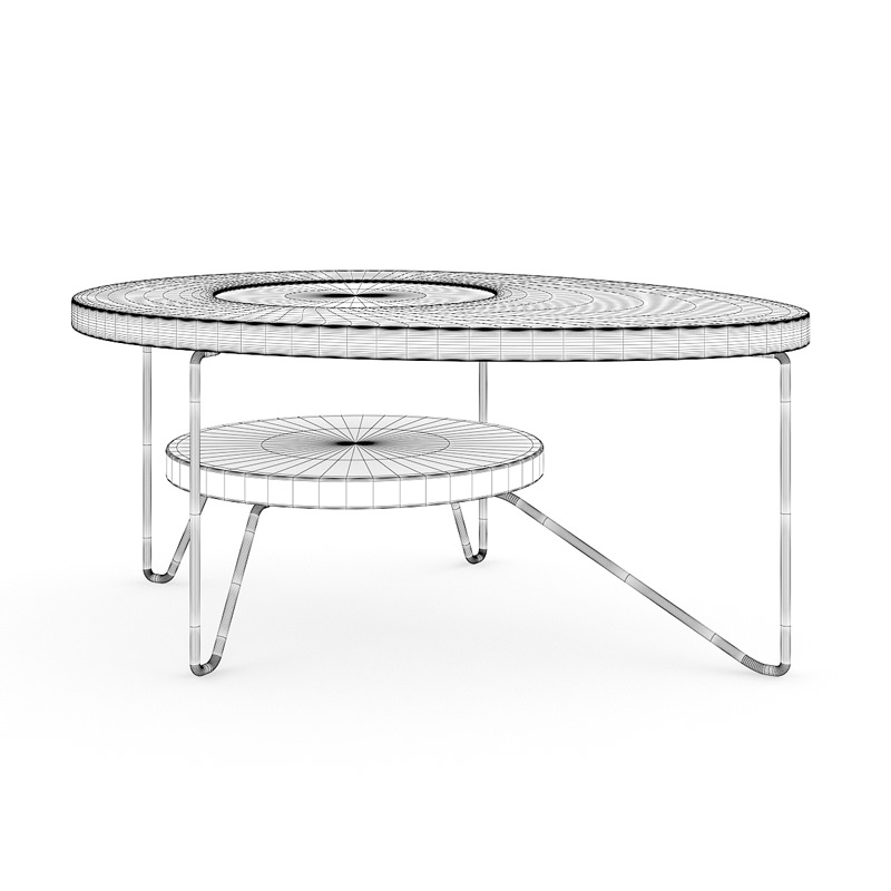 Modern Round Coffee Table 3D model_1