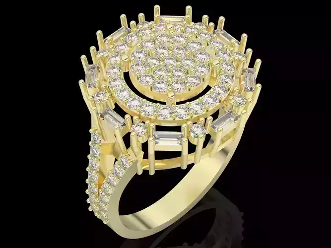 fashion ring engagement ring silver gold