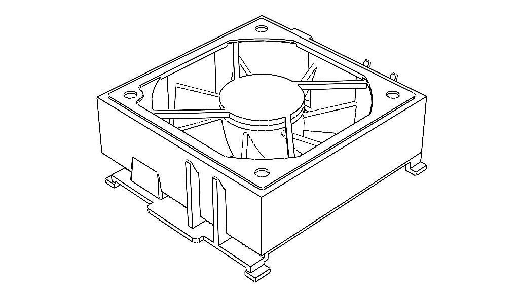 95x95 mm CPU Cooling Fan 3D model_13