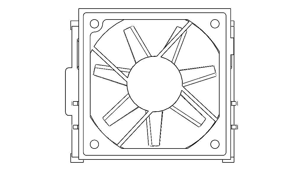 95x95 mm CPU Cooling Fan 3D model_4