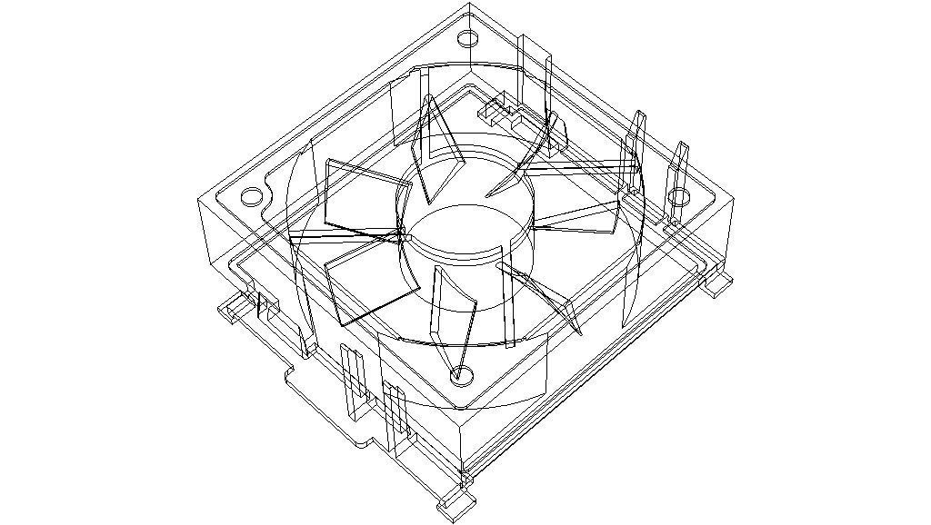 95x95 mm CPU Cooling Fan 3D model_3