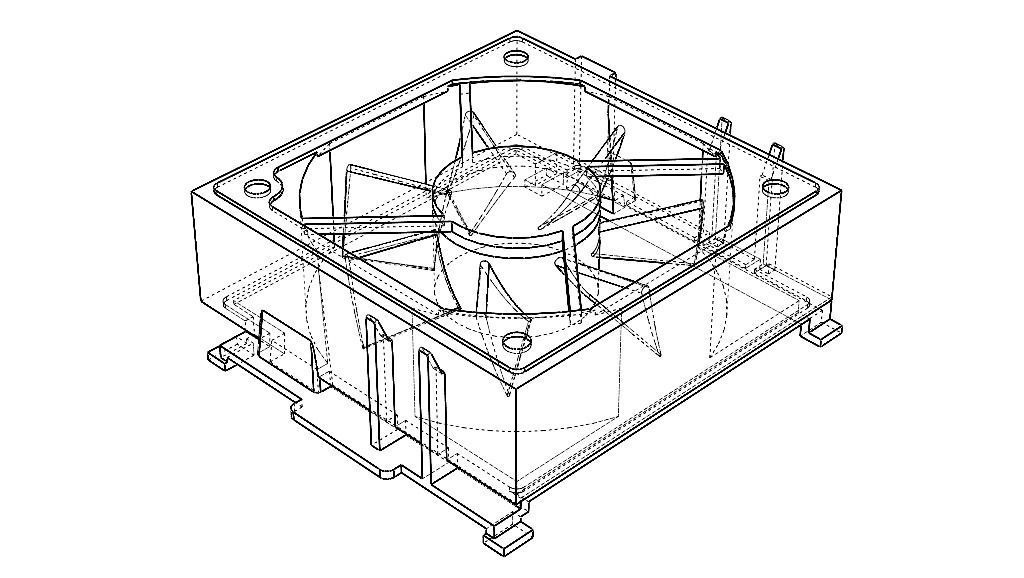 95x95 mm CPU Cooling Fan 3D model_14