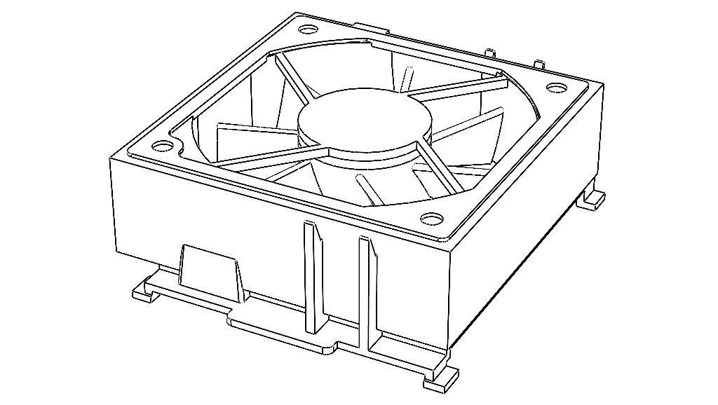 95x95 mm CPU Cooling Fan 3D model_19