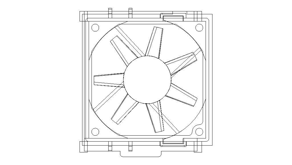 95x95 mm CPU Cooling Fan 3D model_12