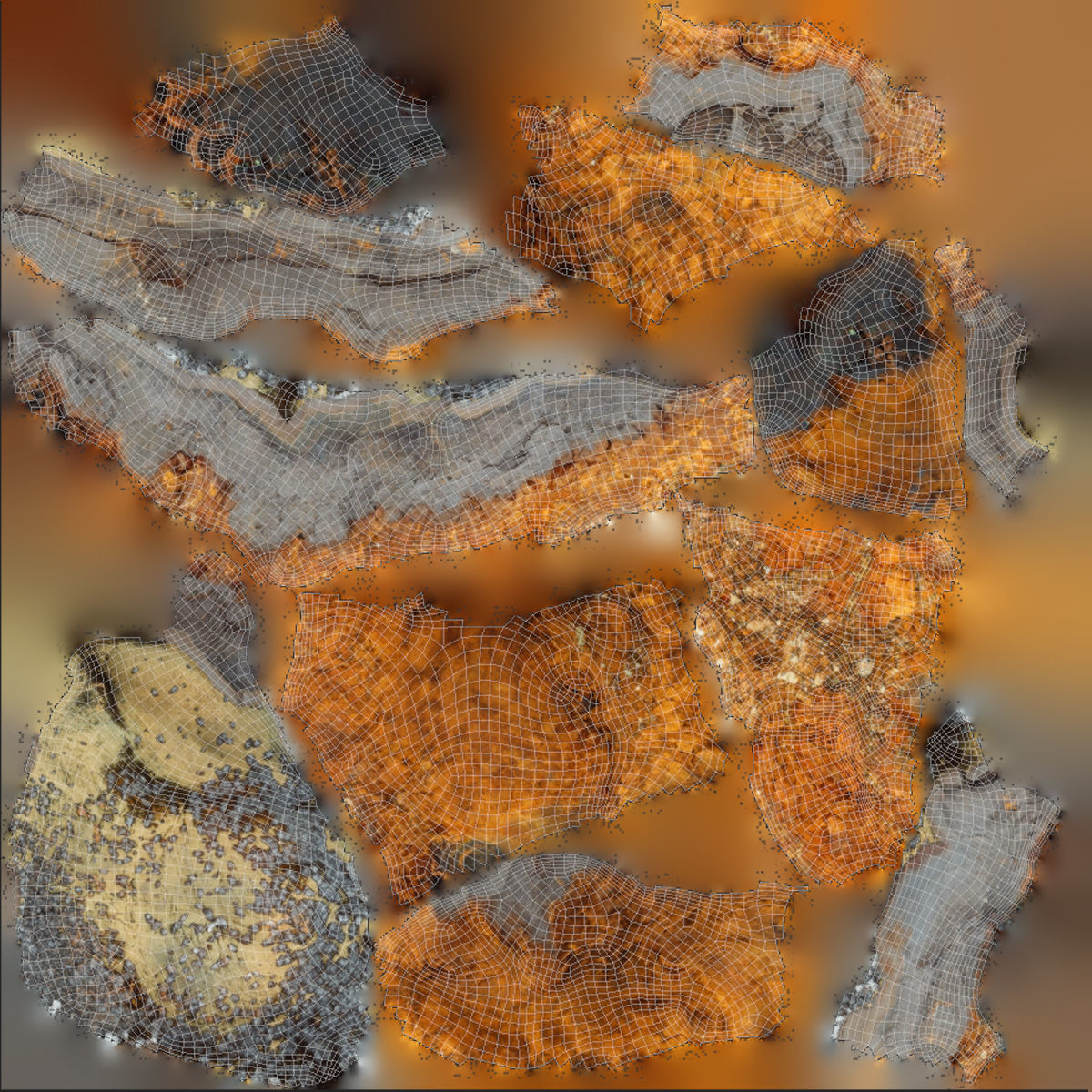 Hematite-Limatite Secretion Low-poly 3D model_8