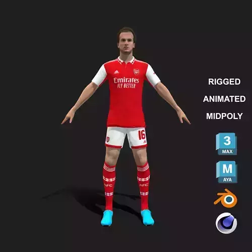 3D Rigged Rob Holding EPL 2023 3D model